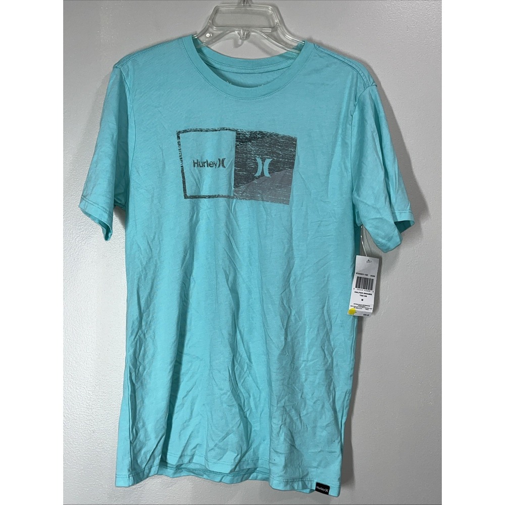 Hurley‎ men's T-shirt, medium, aqua Halfer Swamis Tee NWT